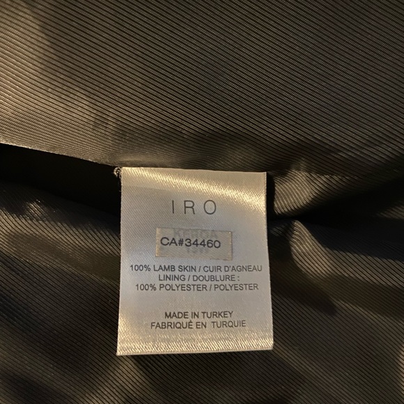 IRO navy blue quilted leather jacket. Size 36 (4 US). NwoT - Picture 3 of 11